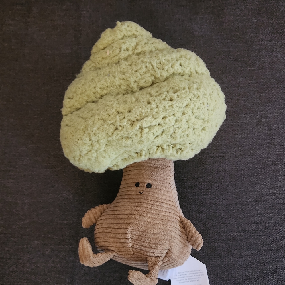 NWT Jellycat Amuseables Forestree Tree Plush Toy Green Brown Corduroy - RETIRED